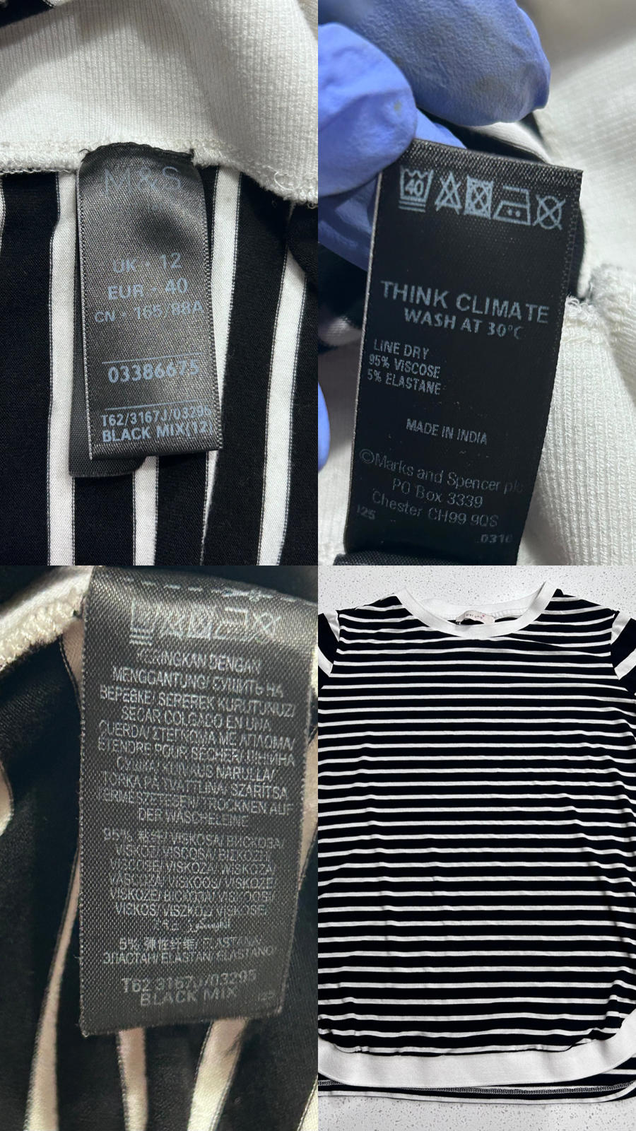 M&S Per Una Striped Button Down Shirt
