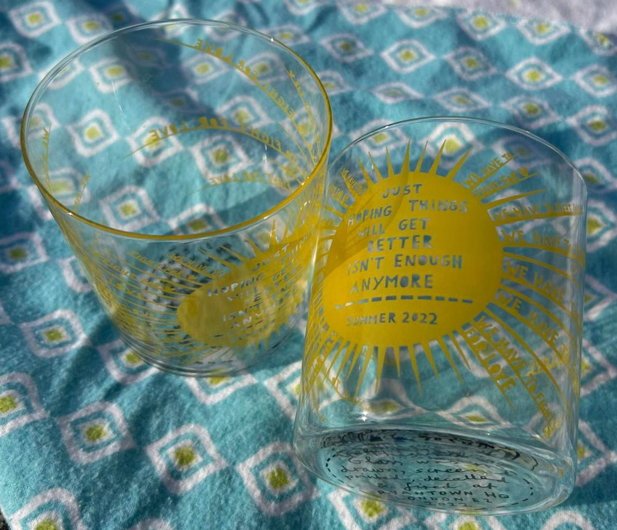 Set of 2 “We Have To Fight For Love” Summer 2022 Glass Tumblers – Orginal