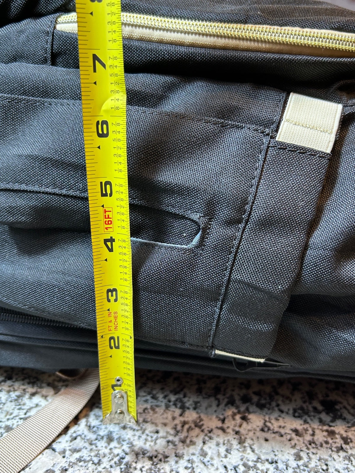 D&Bug Black Convertible Diaper Bag Backpack Insulated Bottle Pockets & Mat