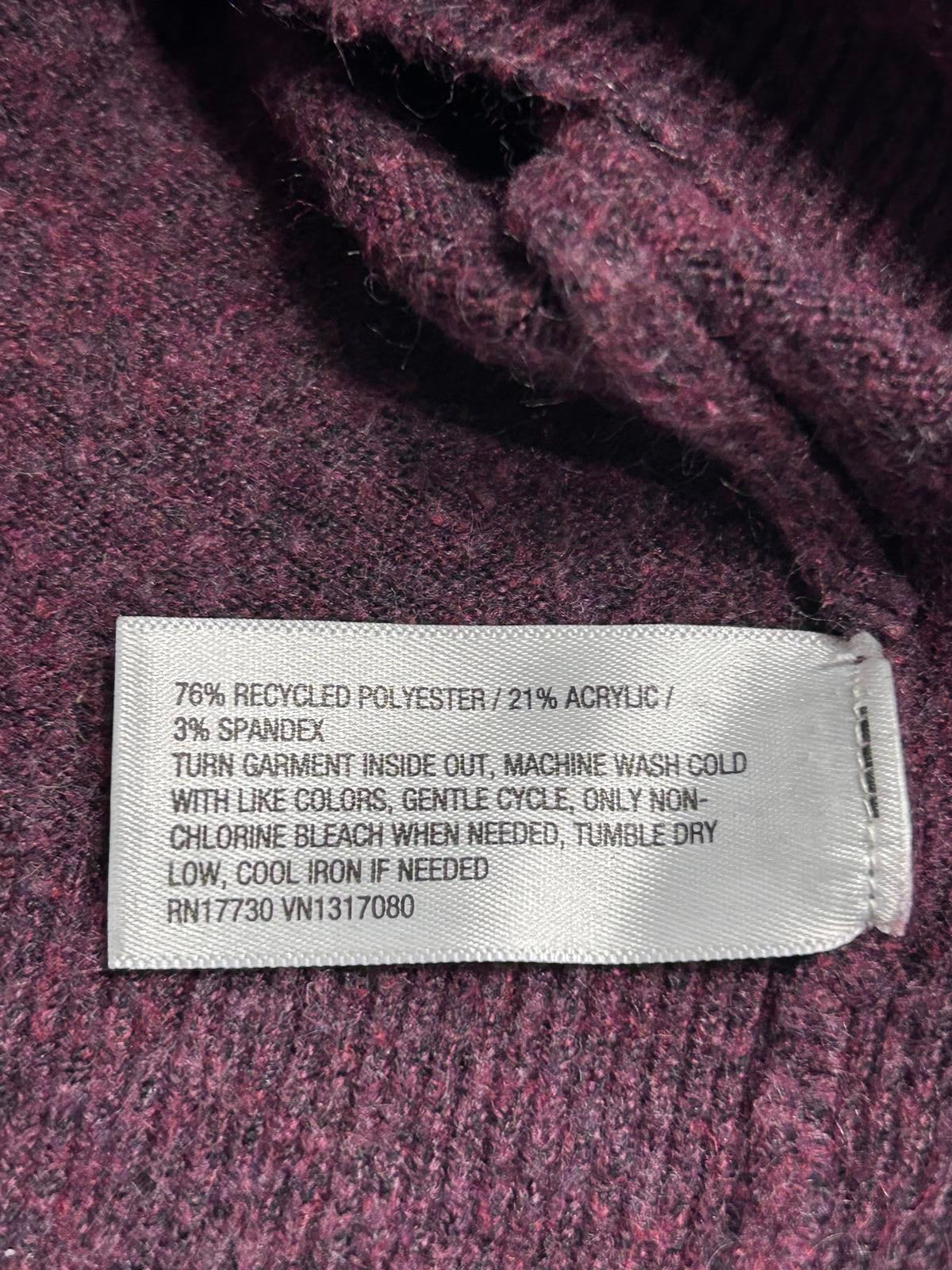 A New Day Burgundy Crew Neck Sweater – Marled Knit – Women’s Size Large