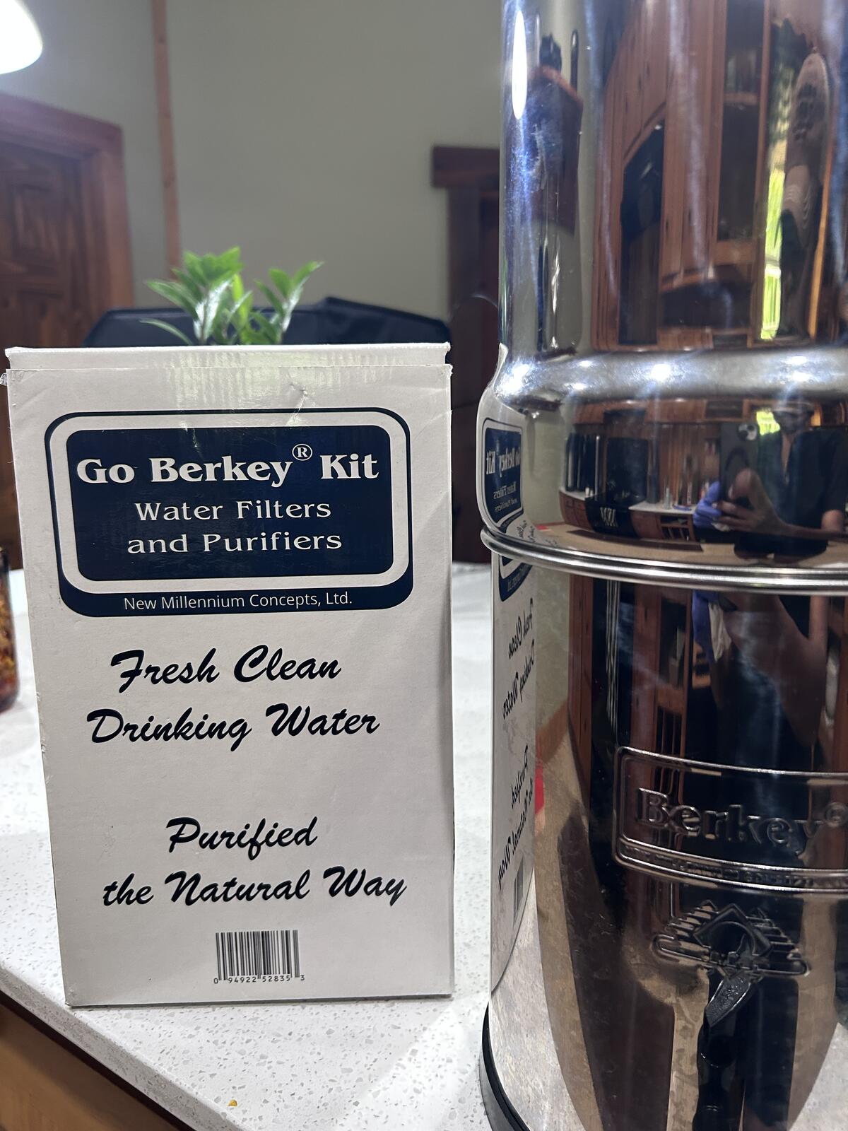 Authentic Berkey Go Kit Water Filter and Purifier - 1 Quart Stainless Steel