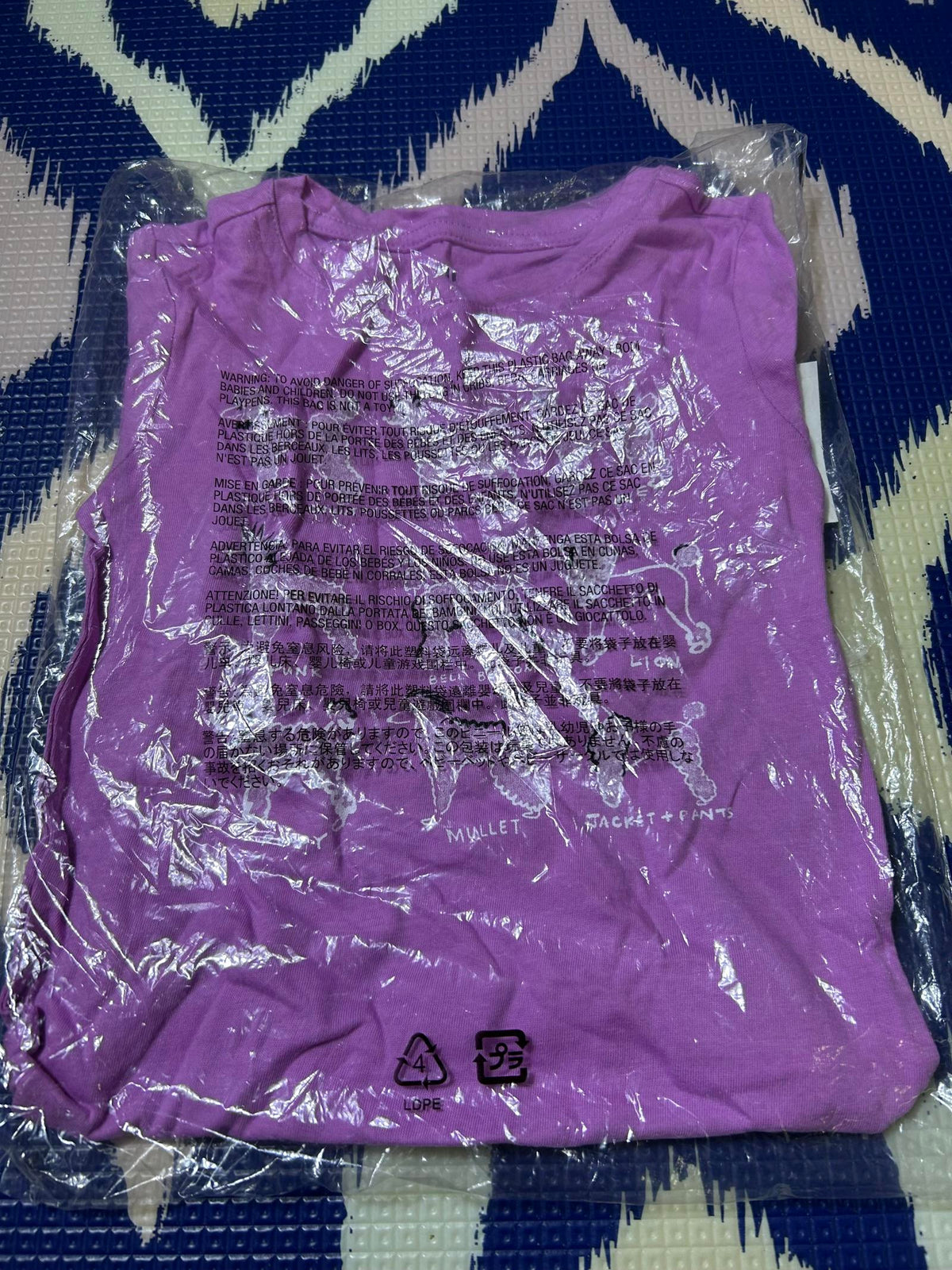 Gap Girls' Violet Long Sleeve Organic Cotton Top Size 4-5 Years NWT