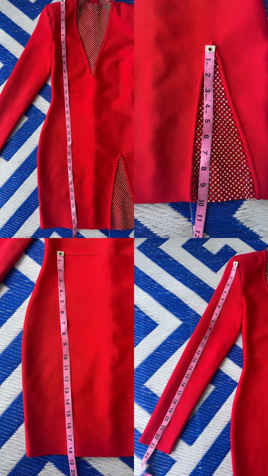 Fashion Nova Beginning To Wonder Bandage Mini Dress Red Small Flawed