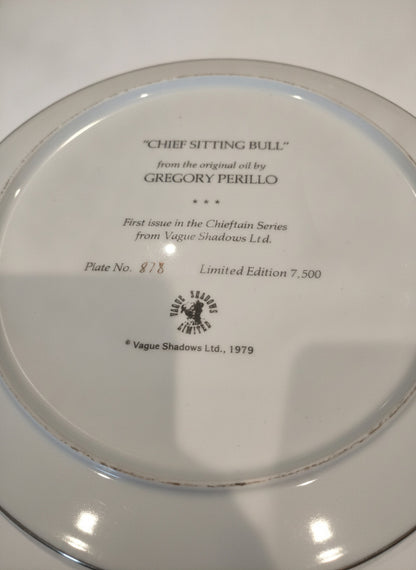 Vintage 10.25" Gregory Perillo Native American Man & Hawk Collector Plate