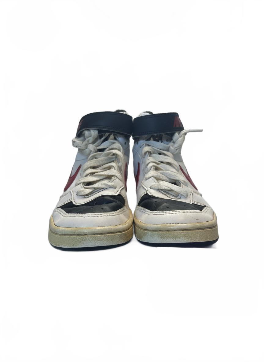 Nike Court Borough Mid 2 GS White University Red Sneakers CD7782-110 Size 4Y