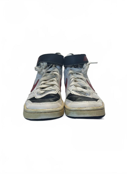 Nike Court Borough Mid 2 GS White University Red Sneakers CD7782-110 Size 4Y
