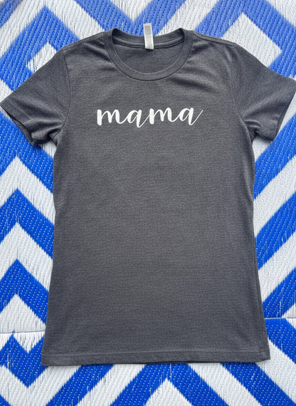 Bella+Canvas Women's 'Mama' Graphic T-Shirt Medium Dark Gray