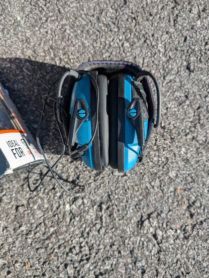 Lot of 2 Howard Leight Impact Sport Electronic Earmuffs Blue Black NIB & Parts