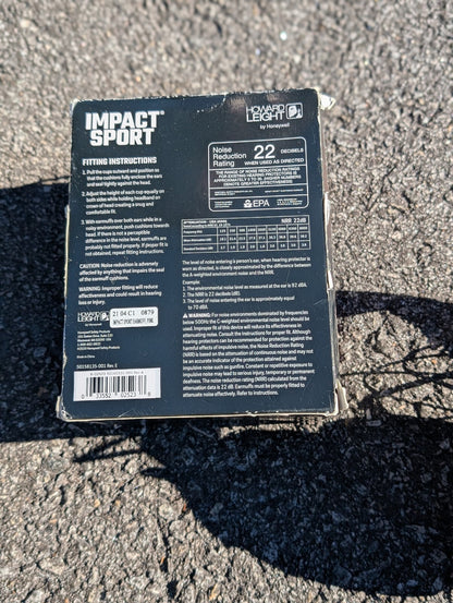 Lot of 2 Howard Leight Impact Sport Electronic Earmuffs Blue Black NIB & Parts