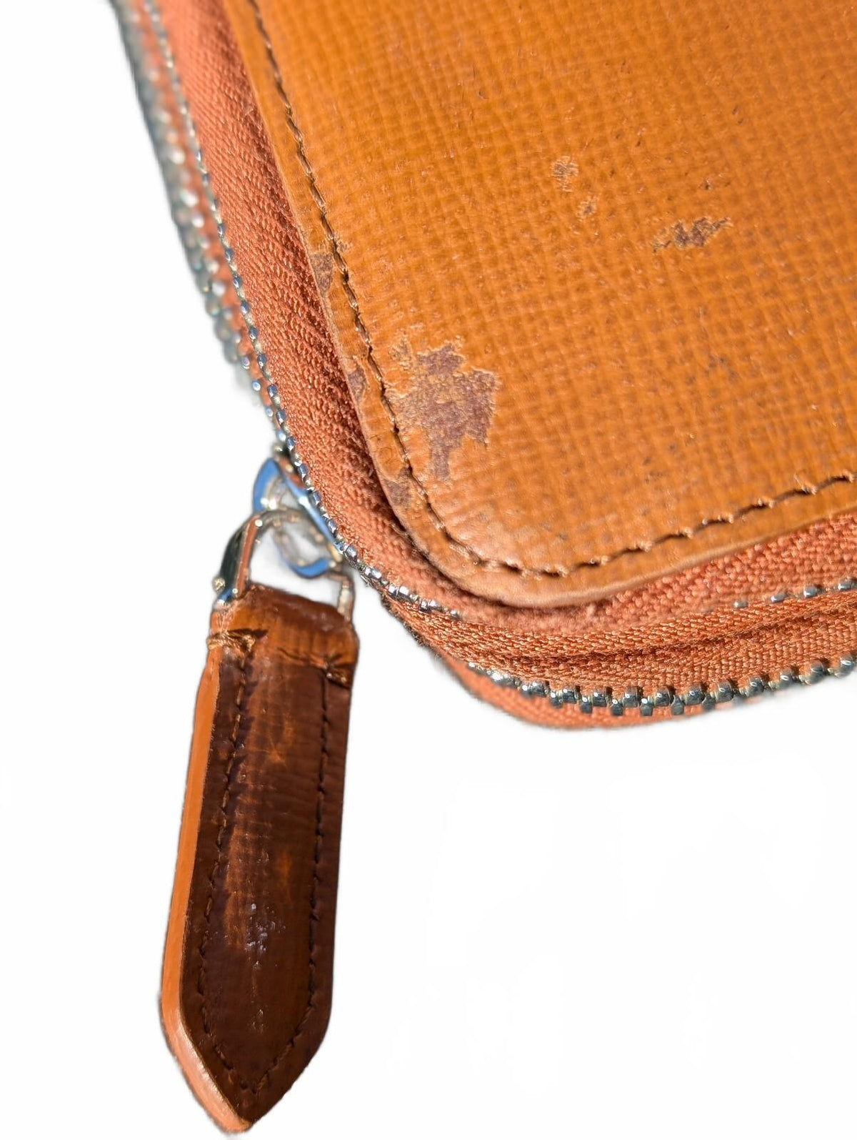 Burberry Brown Leather Zip Around Continental Long Wallet Organizer