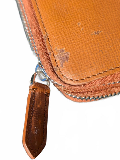 Burberry Brown Leather Zip Around Continental Long Wallet Organizer