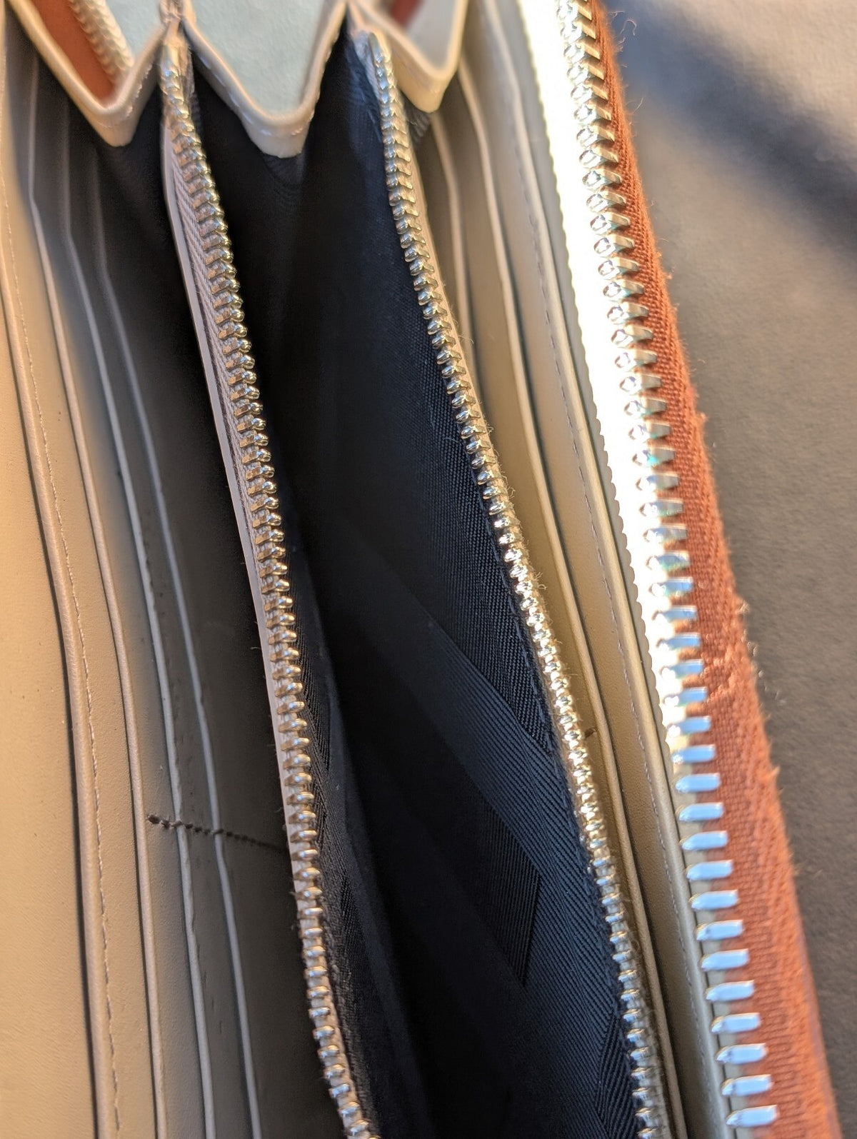 Burberry Brown Leather Zip Around Continental Long Wallet Organizer