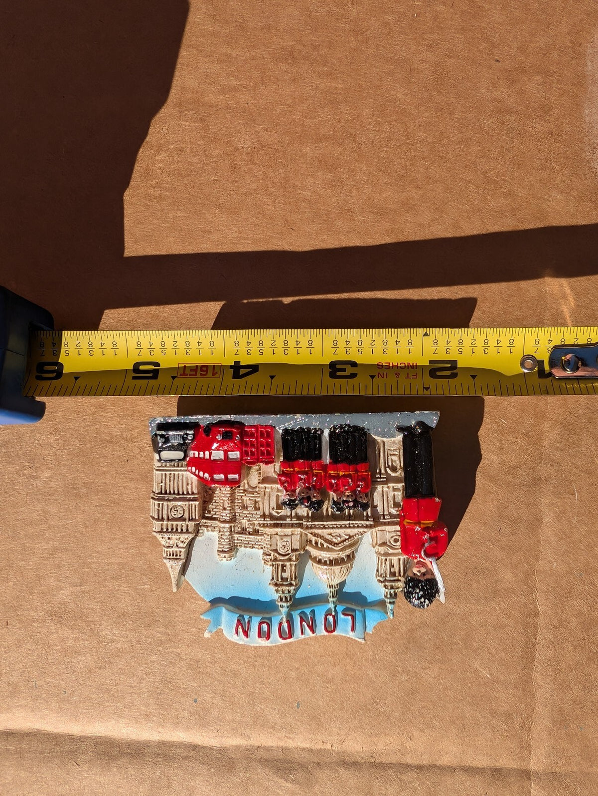 London Souvenir Fridge Magnet Red Double Decker Bus & Royal Guards Resin 3D