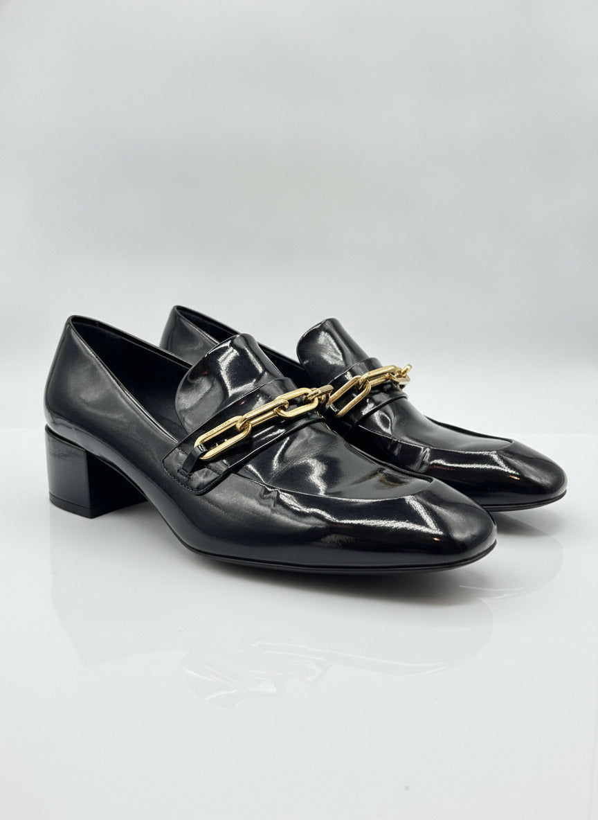 Burberry Women Leather Pumps Heels Shoes Size EU 38 1/2 US 8.5 Italy