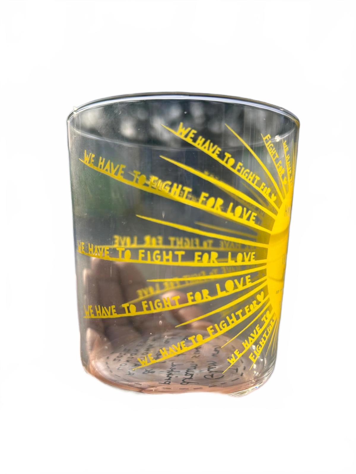 Set of 2 “We Have To Fight For Love” Summer 2022 Glass Tumblers – Orginal
