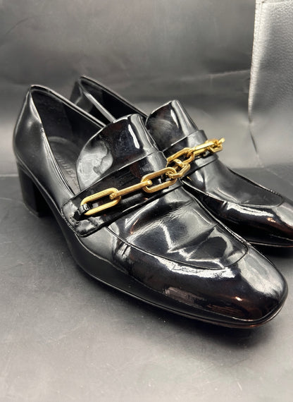 Burberry Women Leather Pumps Heels Shoes Size EU 38 1/2 US 8.5 Italy