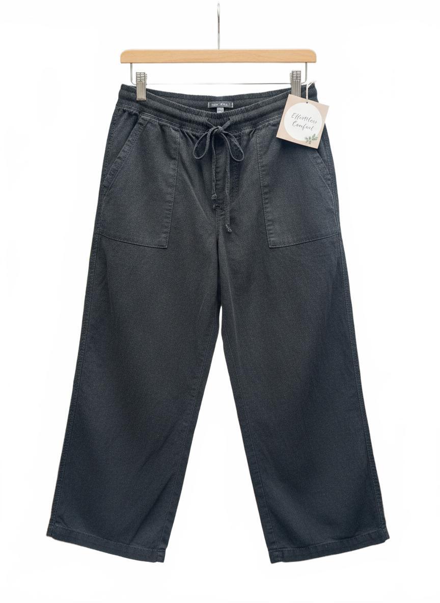 M&S Collection Black Wide Leg Drawstring Pants