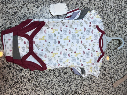 Kyle & Deena 5-Pack Grow With Me Baby Bodysuits 0-6 Months