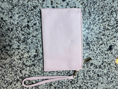 Blush Pink Dual Zip Wristlet Wallet | Travel Card Case & Clutch
