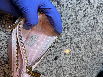 Blush Pink Dual Zip Wristlet Wallet | Travel Card Case & Clutch