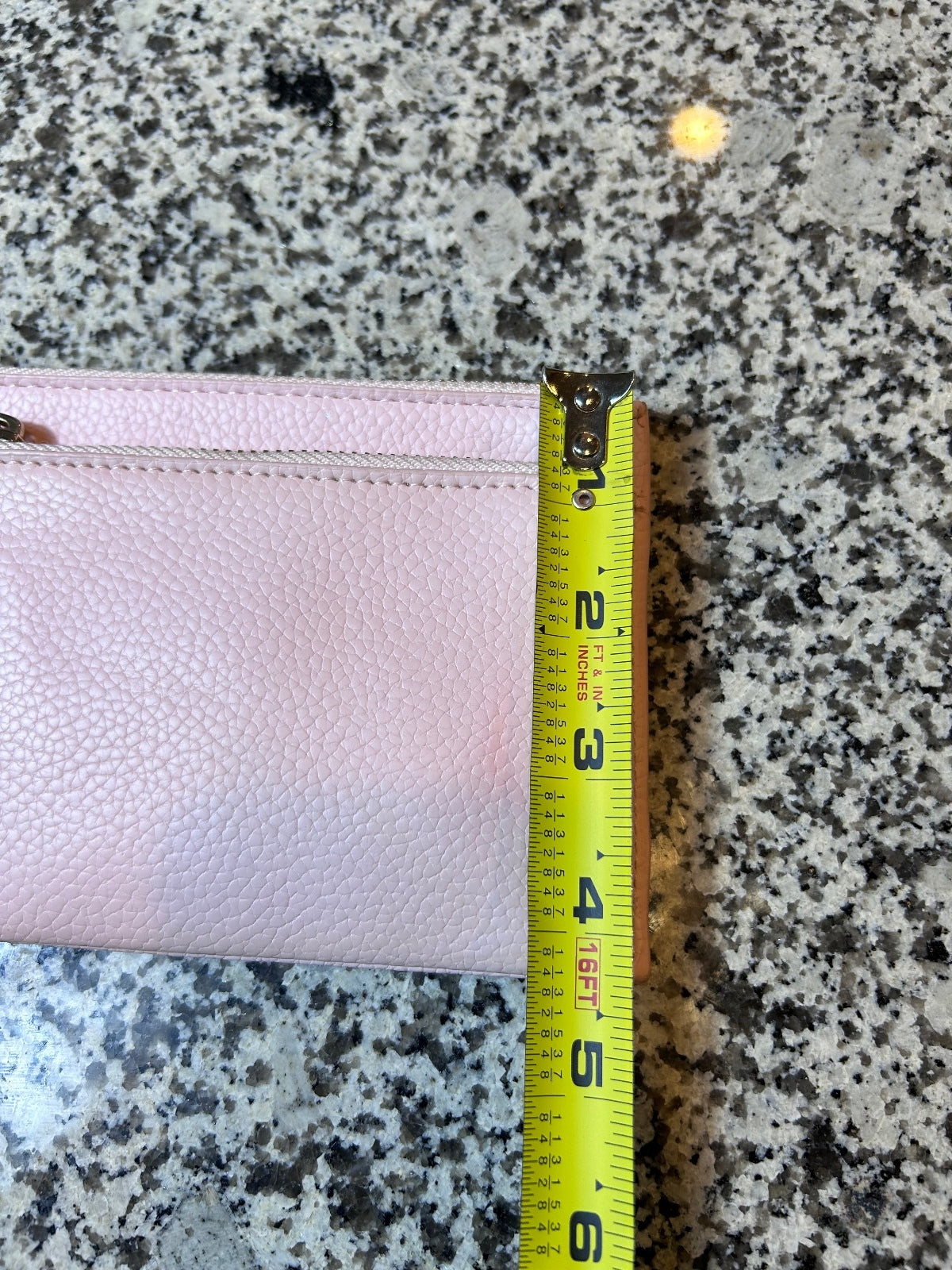 Blush Pink Dual Zip Wristlet Wallet | Travel Card Case & Clutch