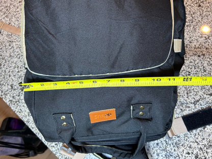 D&Bug Black Convertible Diaper Bag Backpack Insulated Bottle Pockets & Mat