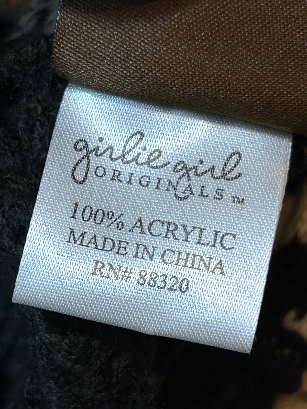 Girlie Girl Originals C.C Infinity Scarf NWT Zebra Print Black White Knit Loop