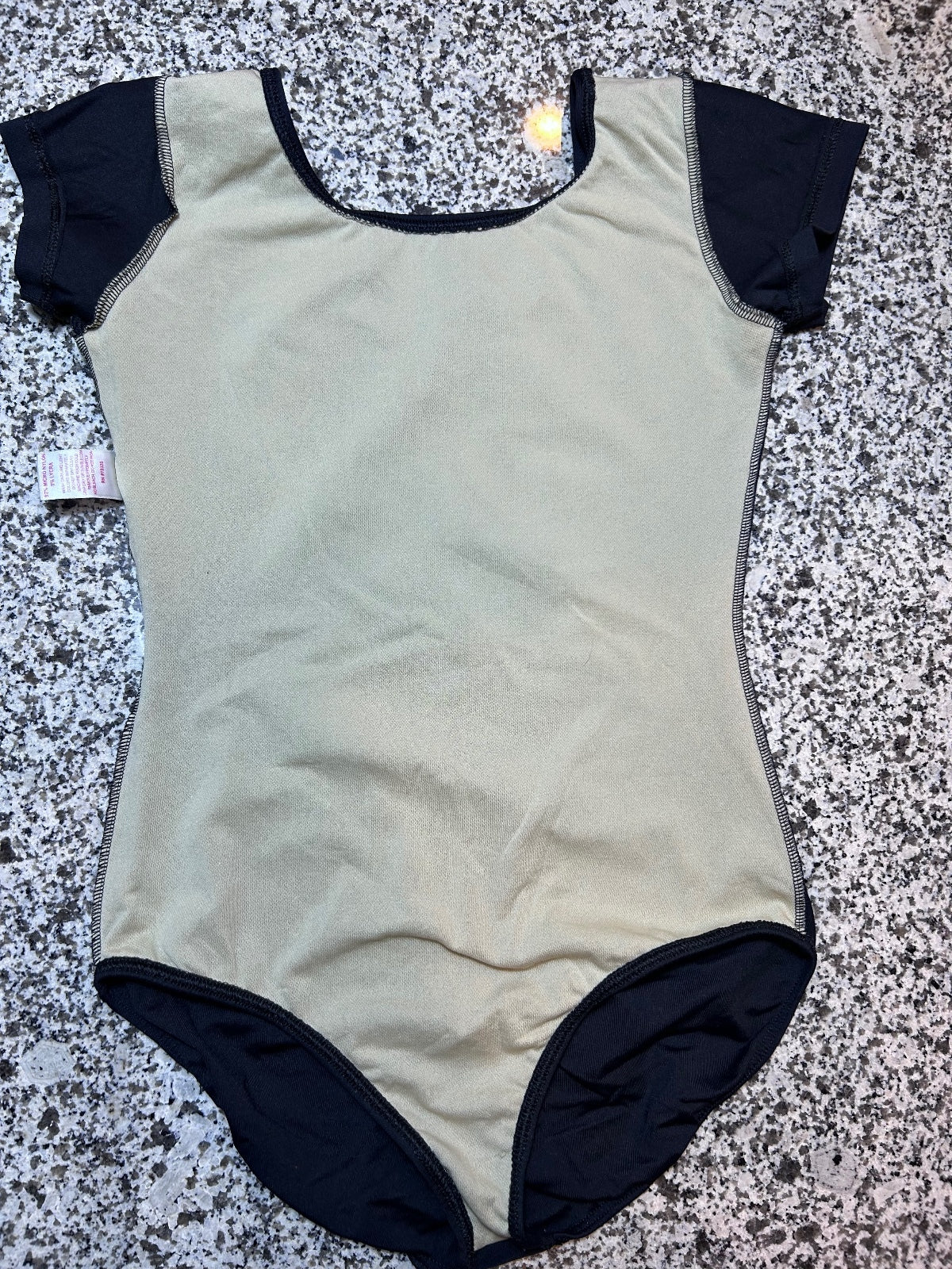 Eurotard Womens Medium Black Microfiber Short Sleeve Dance Leotard Adult M