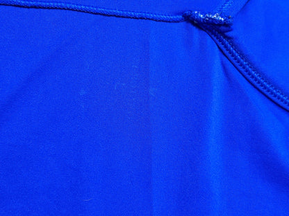 Royal Blue V-Neck Dance Leotard Spaghetti Strap Ballet Gym Women's Medium