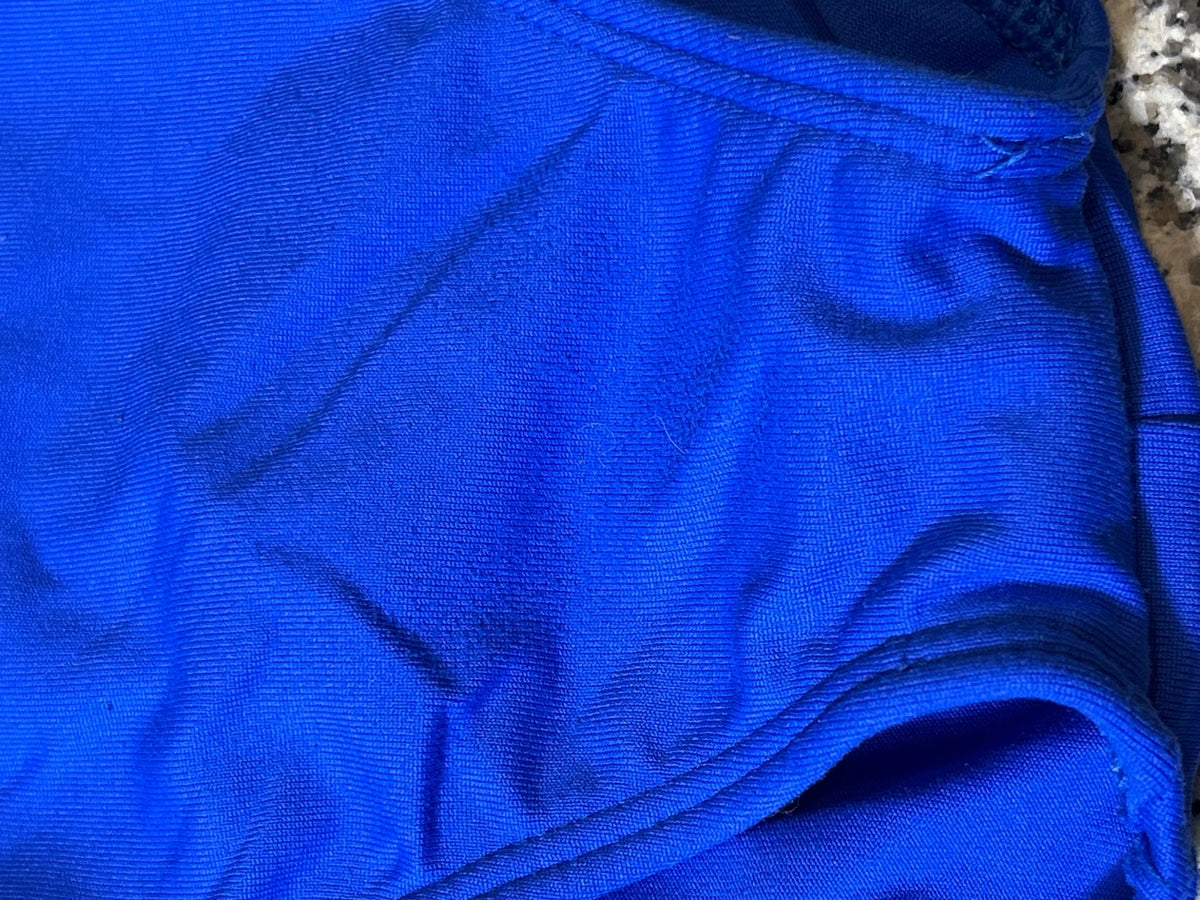 Royal Blue V-Neck Dance Leotard Spaghetti Strap Ballet Gym Women's Medium
