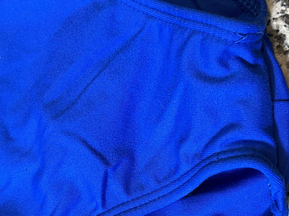 Royal Blue V-Neck Dance Leotard Spaghetti Strap Ballet Gym Women's Medium