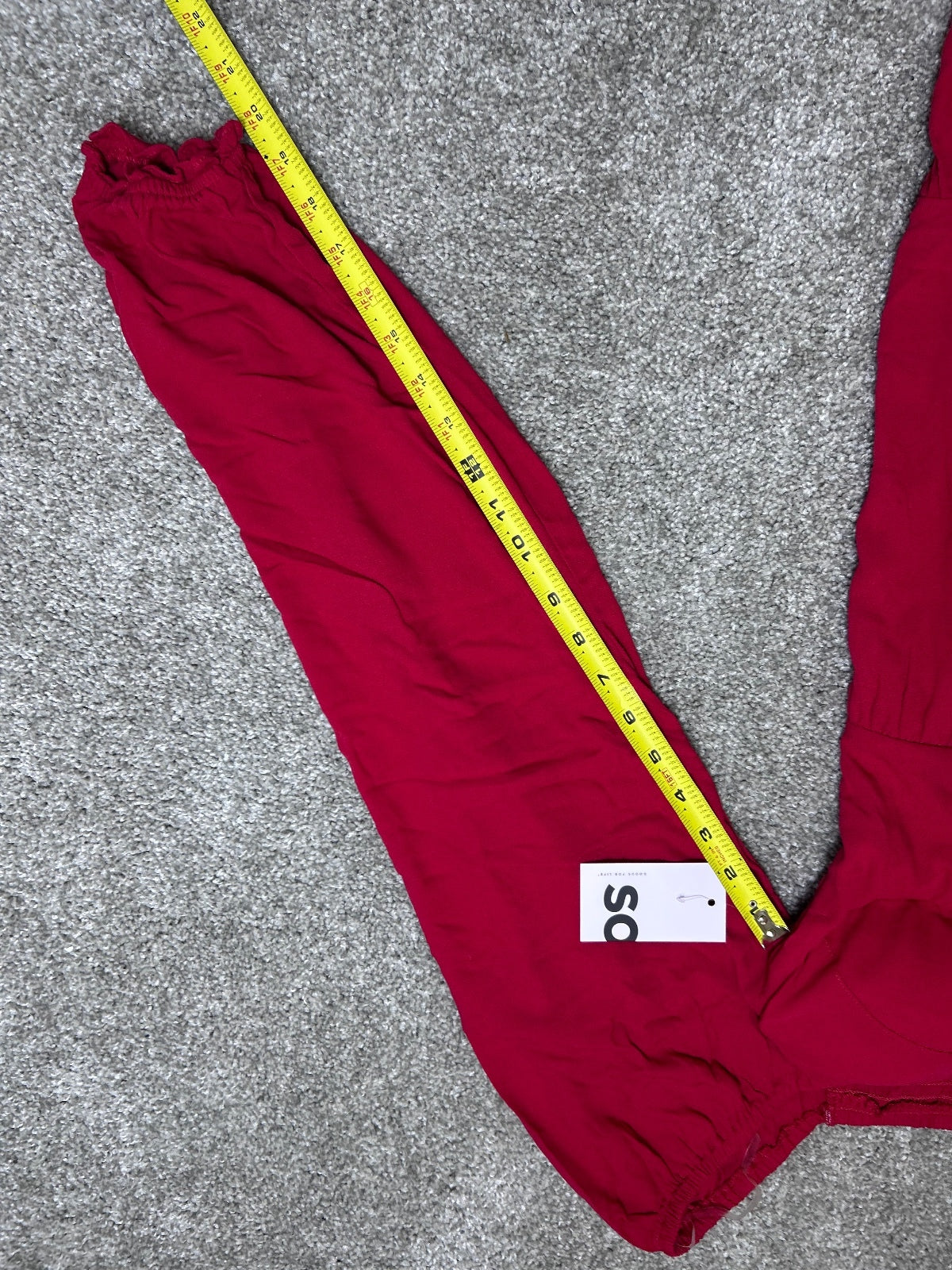 SO Red Smocked Long Sleeve Midi Dress Women's Size Medium NWT Flaw