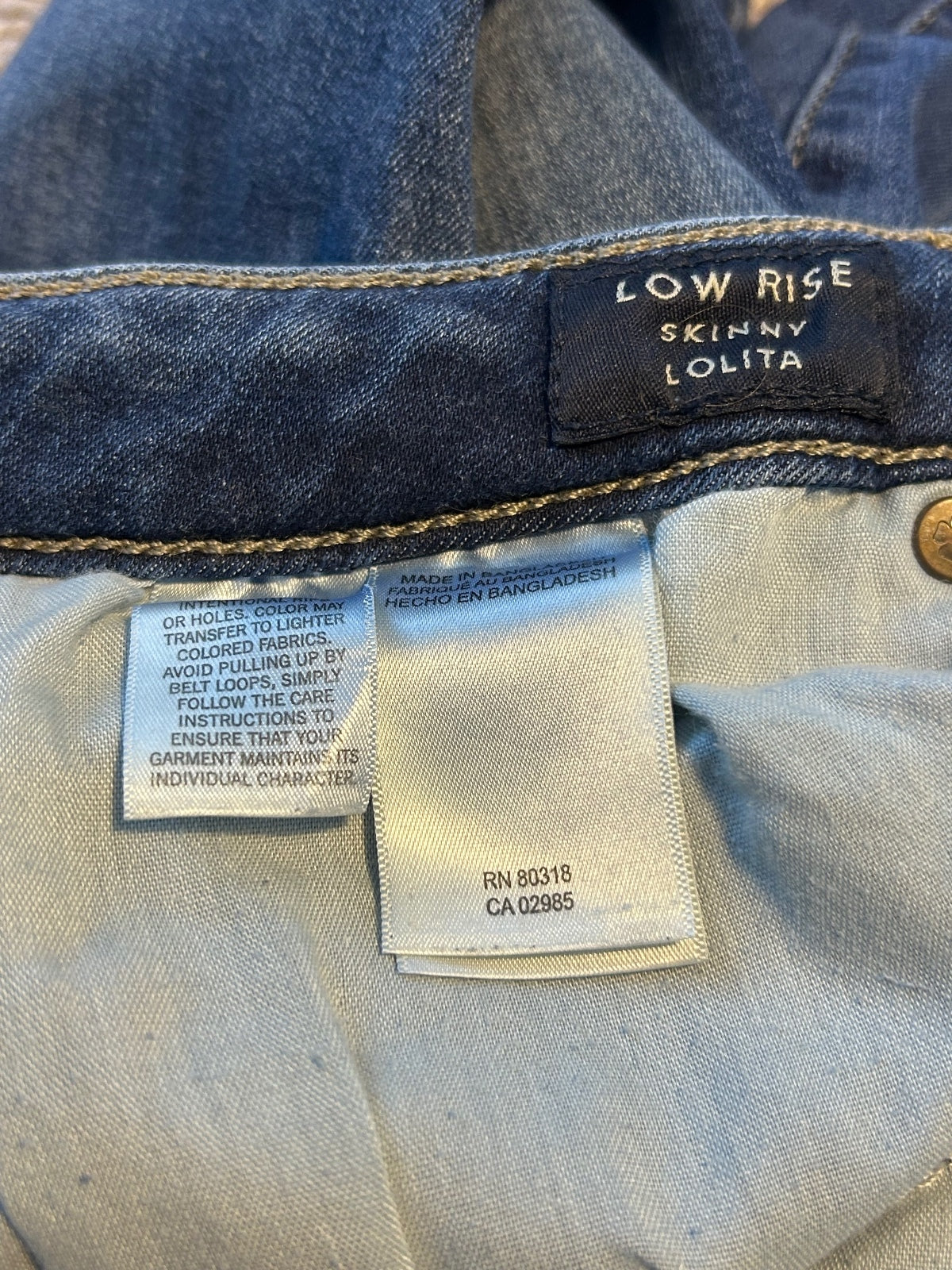 Lucky Brand Lolita Low Rise Skinny Jeans Medium Wash Denim Womens Size 4 / 27