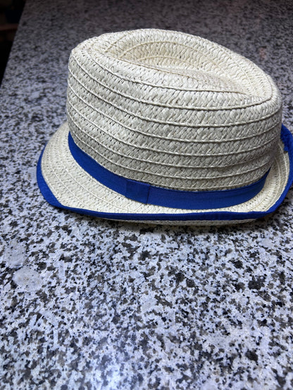 Natural Straw Fedora Sun Hat Summer Beach Vacation Resort Trilby Panama Style