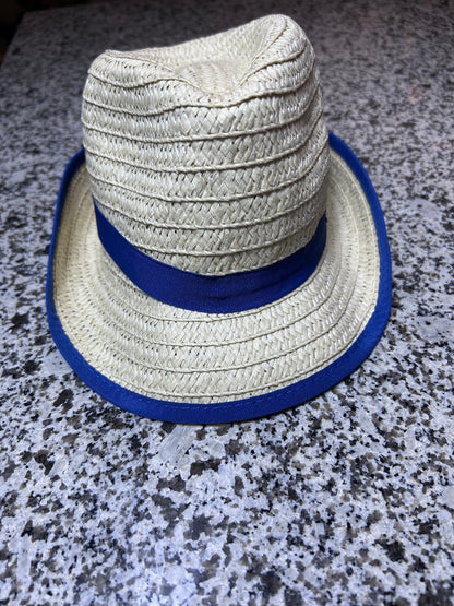 Natural Straw Fedora Sun Hat Summer Beach Vacation Resort Trilby Panama Style