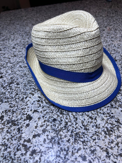 Natural Straw Fedora Sun Hat Summer Beach Vacation Resort Trilby Panama Style