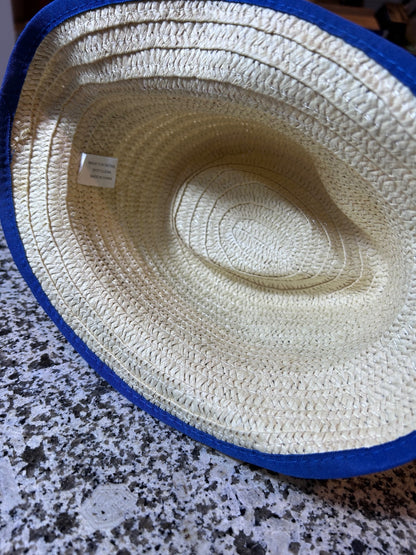 Natural Straw Fedora Sun Hat Summer Beach Vacation Resort Trilby Panama Style