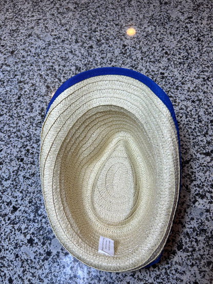 Natural Straw Fedora Sun Hat Summer Beach Vacation Resort Trilby Panama Style