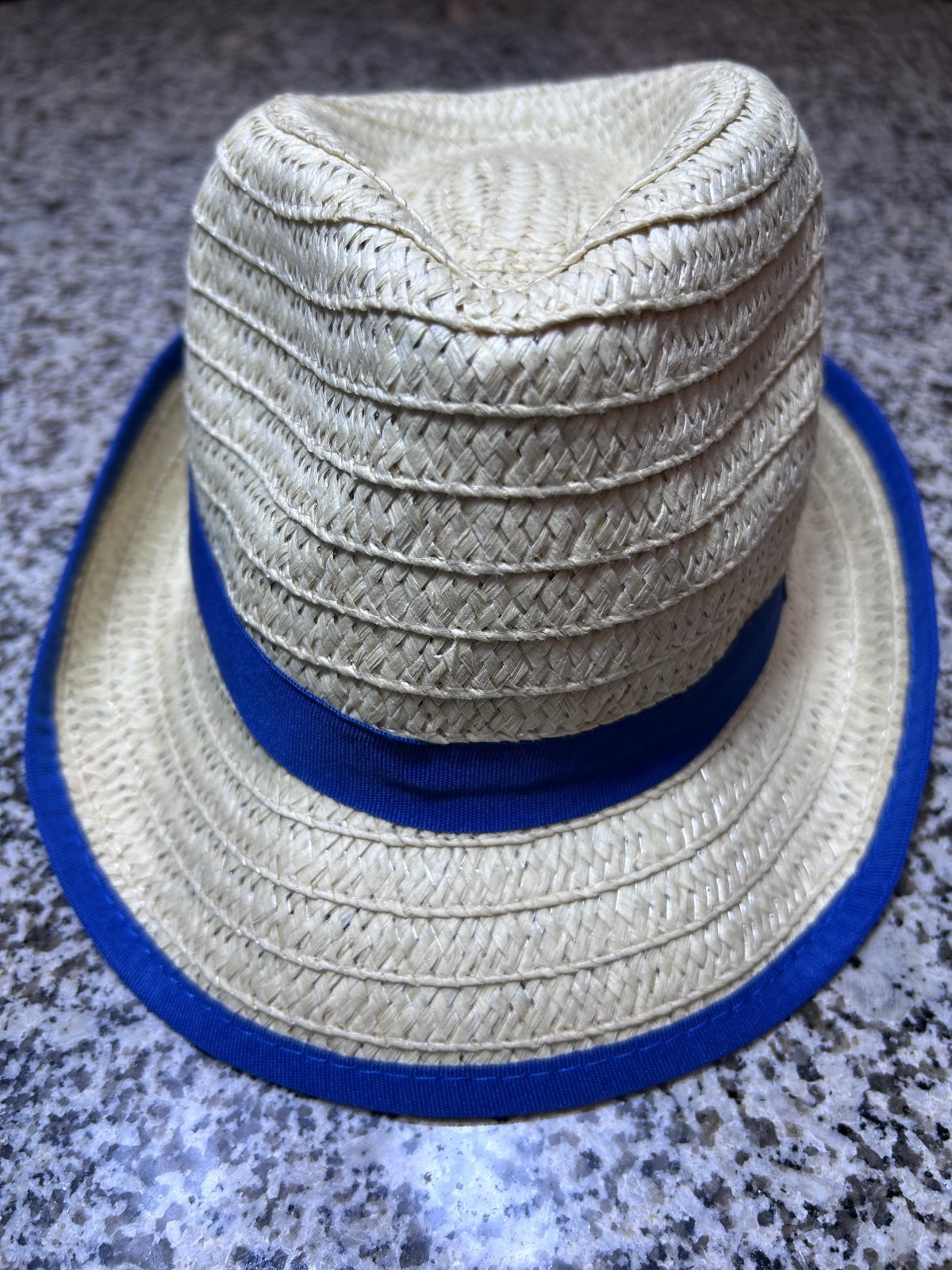 Natural Straw Fedora Sun Hat Summer Beach Vacation Resort Trilby Panama Style