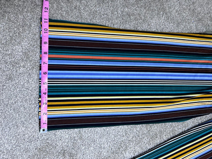 Melissa Paige Pants Women's L Striped Wide Leg High Rise Elastic Waist Colorful