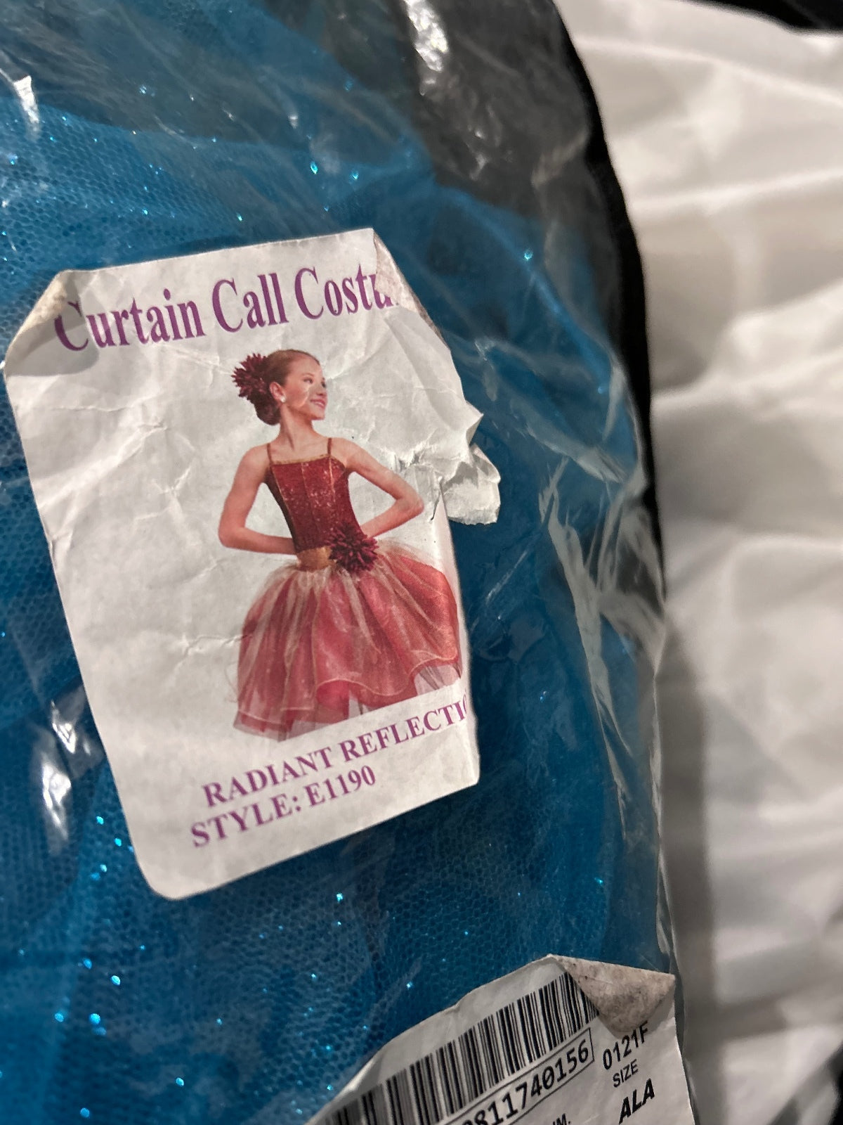 Curtain Call Radiant Reflection E1190 Teal Blue Sequin Sparkle Dance Costume ALA