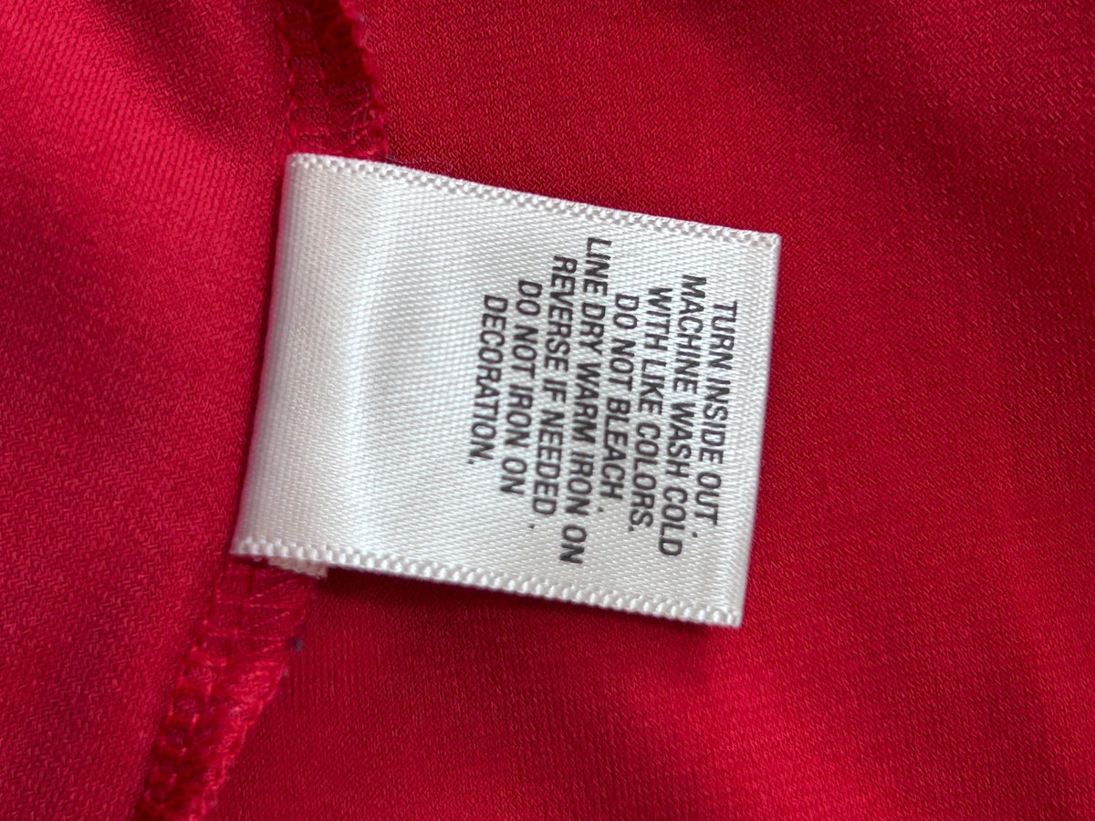 C&C California Womens Size Medium Red Sleeveless Beaded Neck Party Dress M