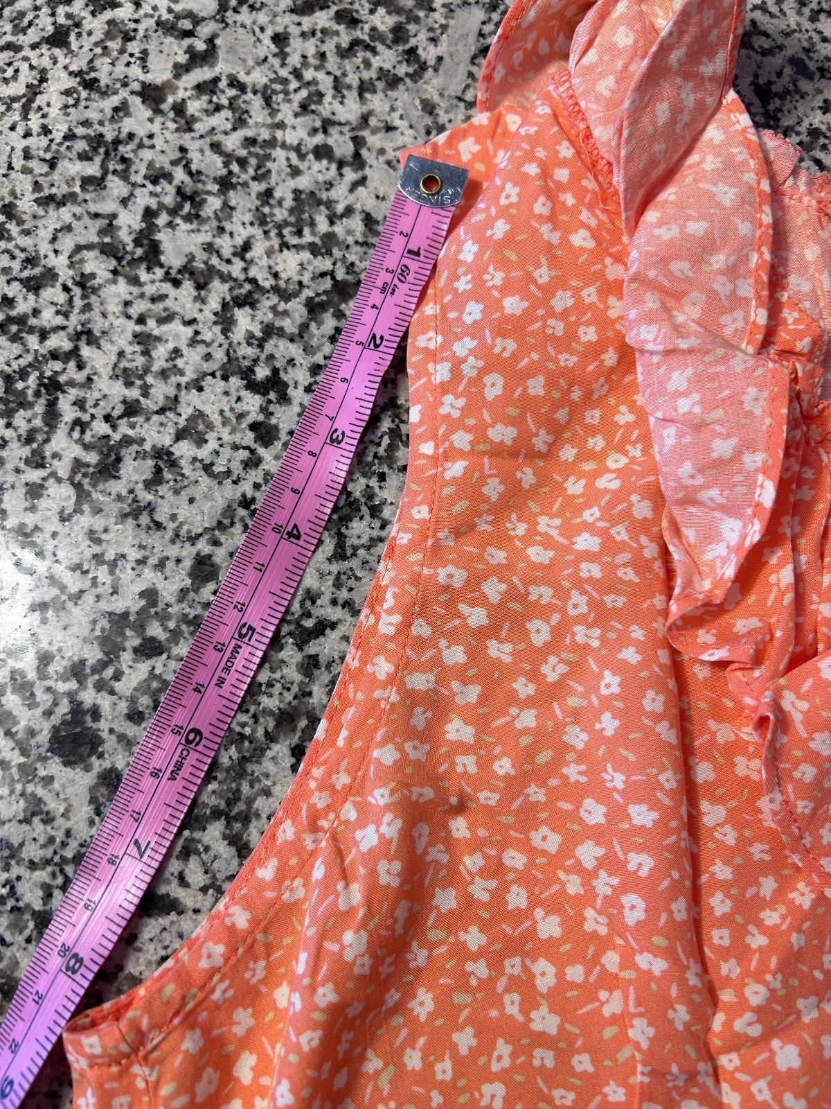 Old Navy Sleeveless Ruffle Midi Dress in Coral Floral — Size Medium (NWT)