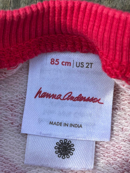 Preloved Hanna Anderson pullover Red and White Sweatshirt Sz. 2T