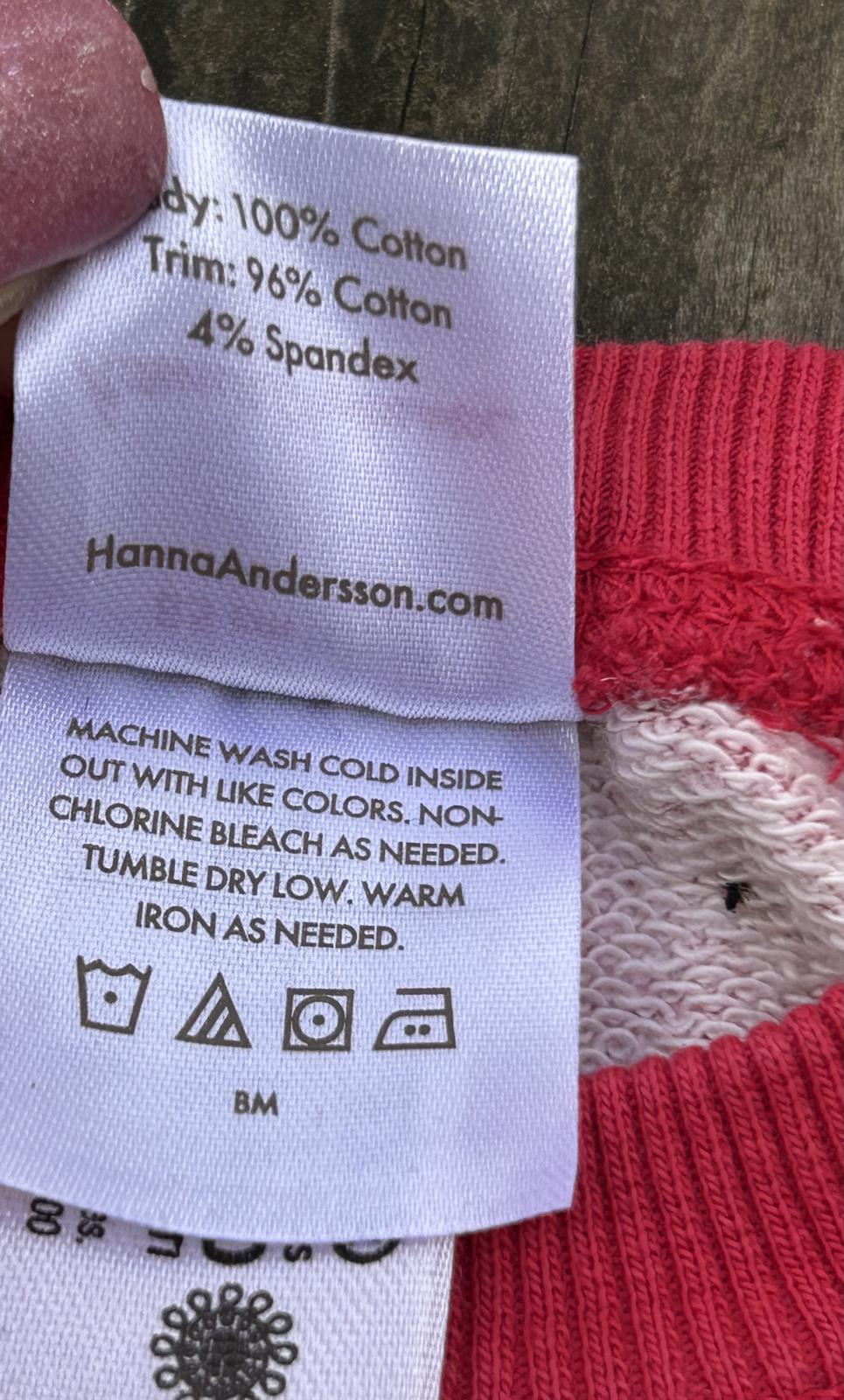 Preloved Hanna Anderson pullover Red and White Sweatshirt Sz. 2T