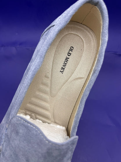 Old Money Mens Size 13 Light Blue Suede Style Loafers Slip On Driving Shoes