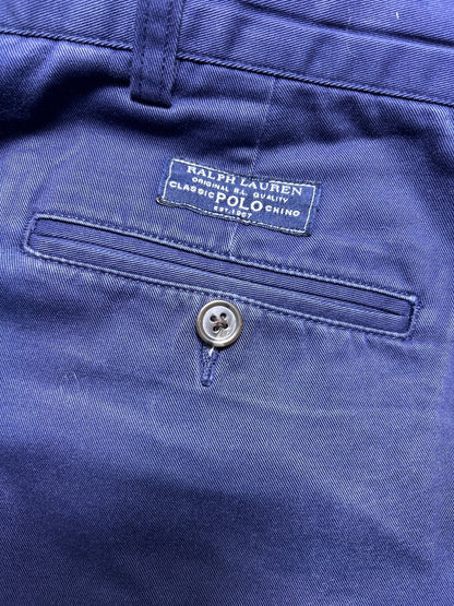 THRIFT| Polo Ralph Lauren M 40W 30L Navy Chino Pants Classic Straight Leg Cotton