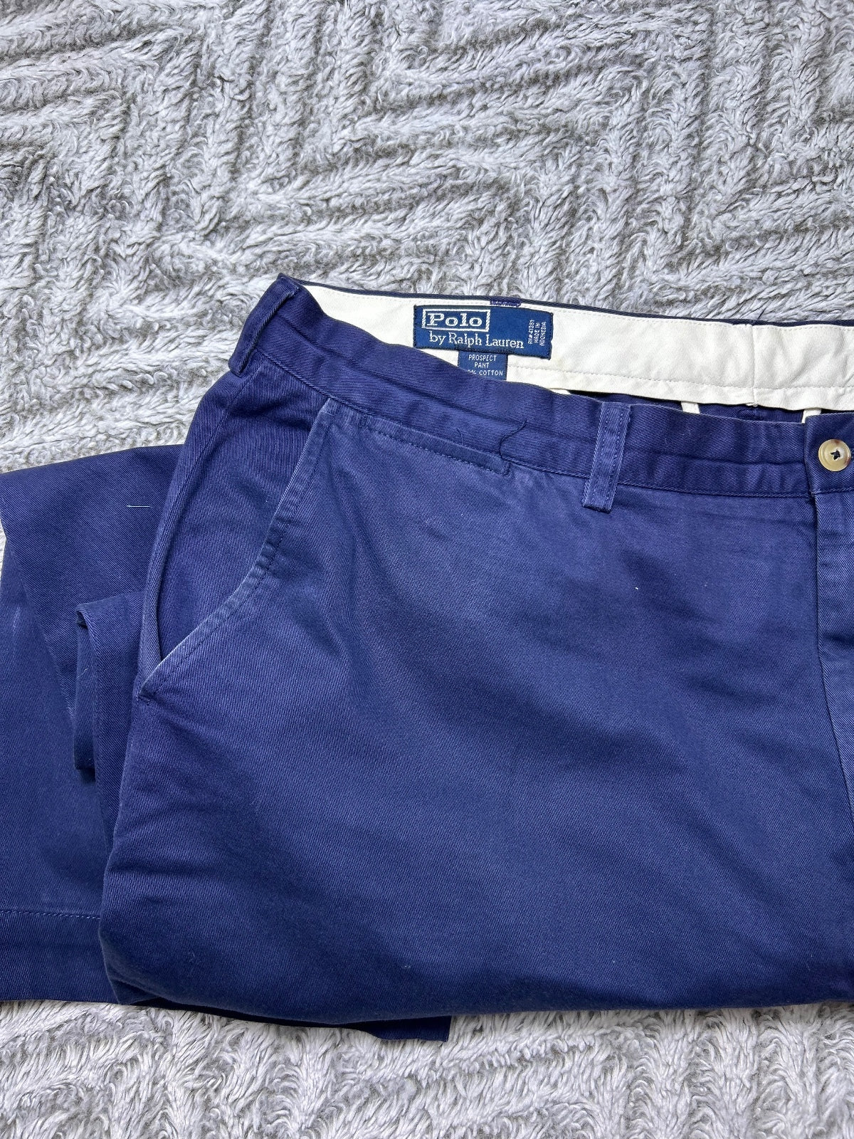 THRIFT| Polo Ralph Lauren M 40W 30L Navy Chino Pants Classic Straight Leg Cotton