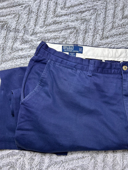 THRIFT| Polo Ralph Lauren M 40W 30L Navy Chino Pants Classic Straight Leg Cotton