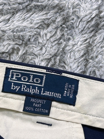 THRIFT| Polo Ralph Lauren M 40W 30L Navy Chino Pants Classic Straight Leg Cotton